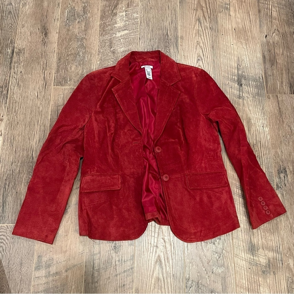 Liz & Co Womens Red Jacket Size Large